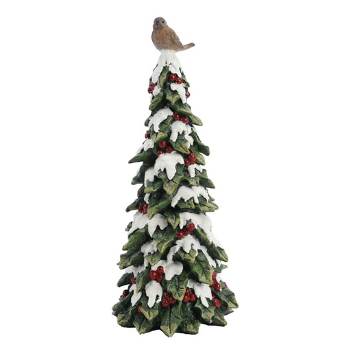 33cm Tree with snow and robin  1/4
