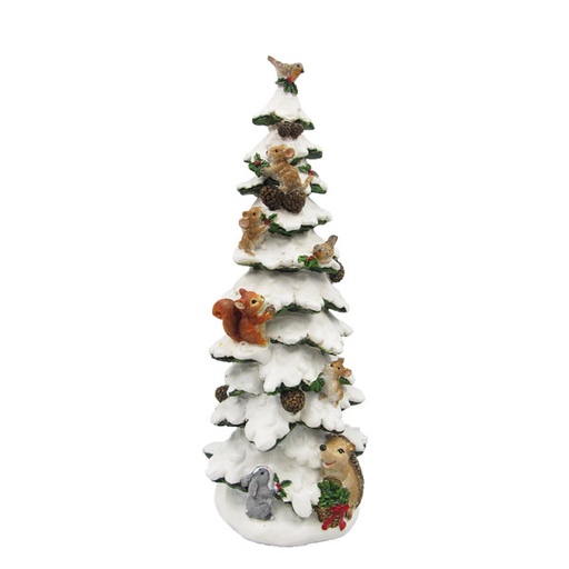 30cm Tree with snow and animals  1/12