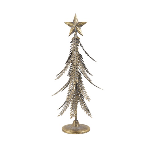 37cm Gold tree w/star  1/4